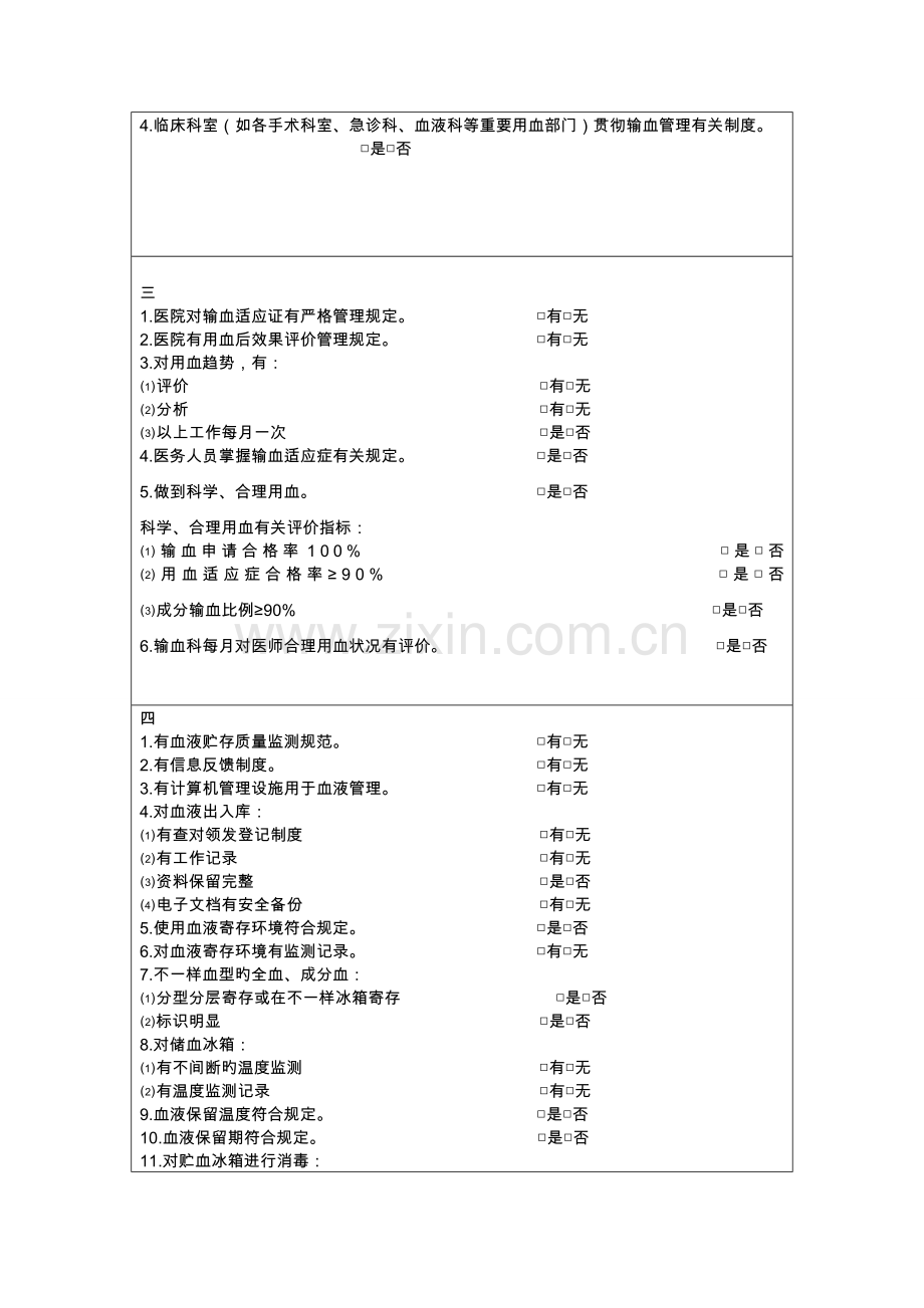 输血管理和持续改进督查表.doc_第2页