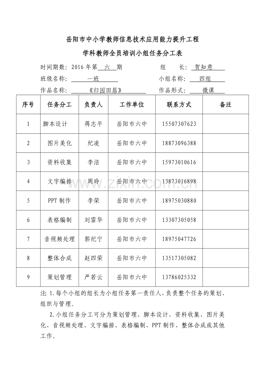 小组任务分工表 (5).doc_第1页