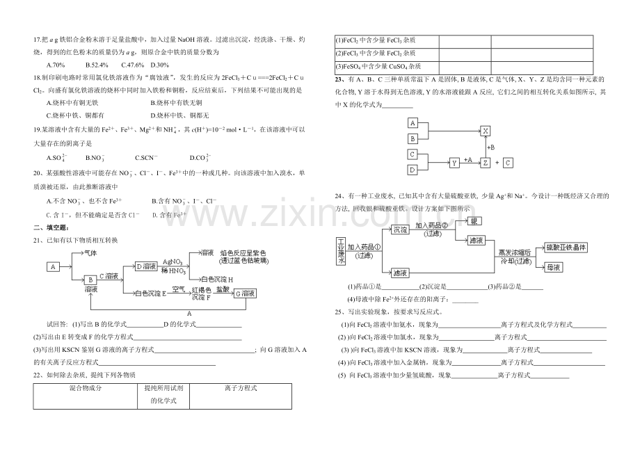 铁及其化合物强化训练.doc_第2页