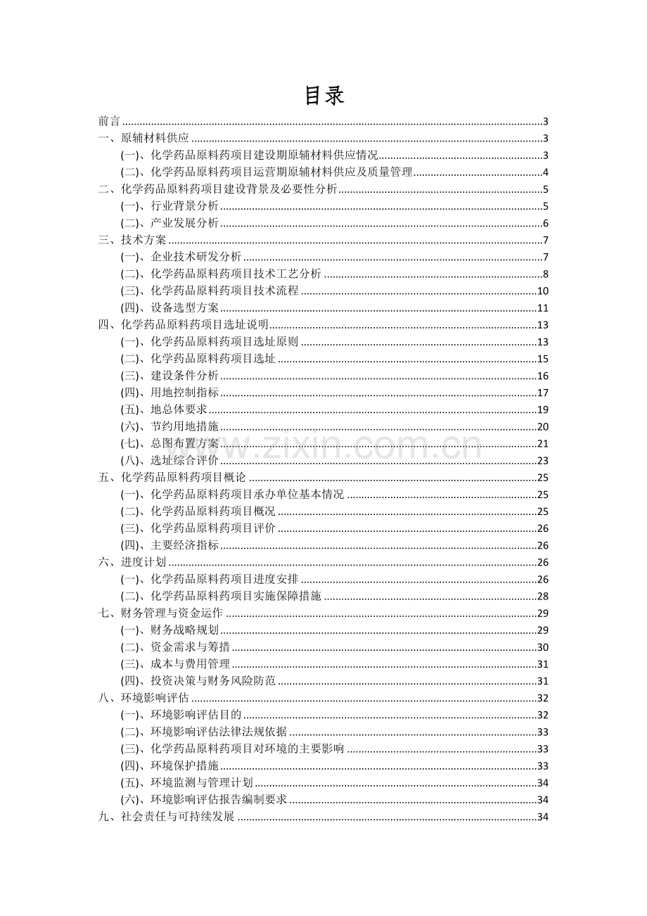 化学药品原料药项目投资分析及可行性报告.docx_第2页