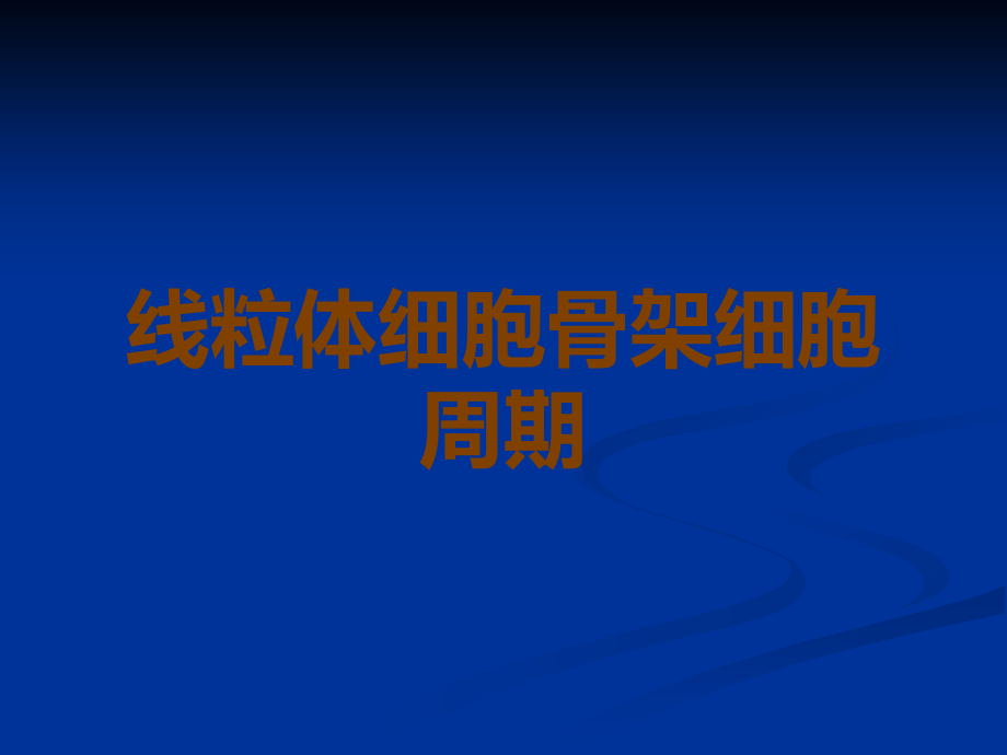 线粒体细胞骨架细胞周期.ppt_第1页