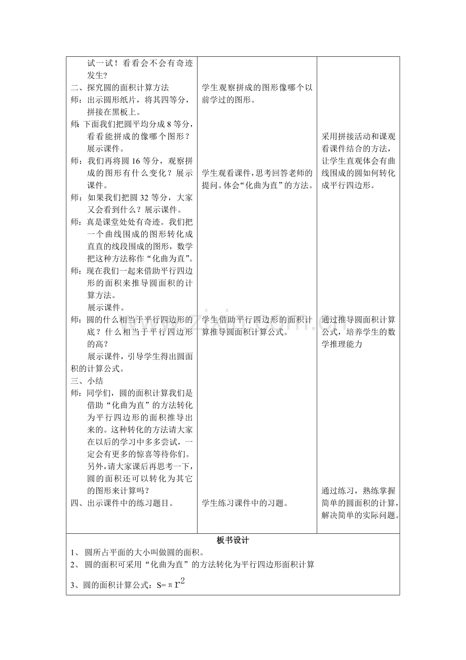 圆的面积（一）教学设计.doc_第2页