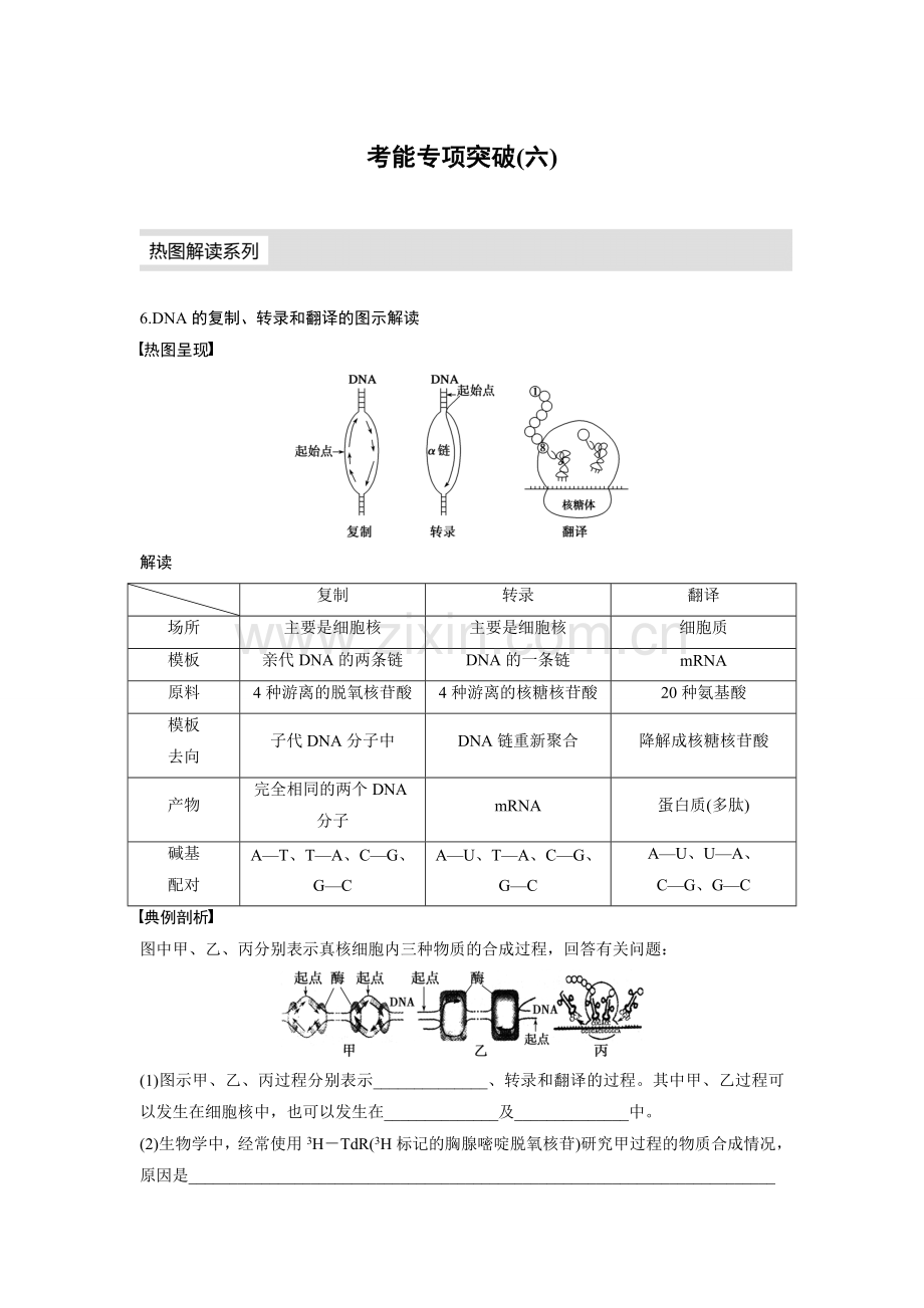 高中生物考能专项突破（六）.doc_第1页