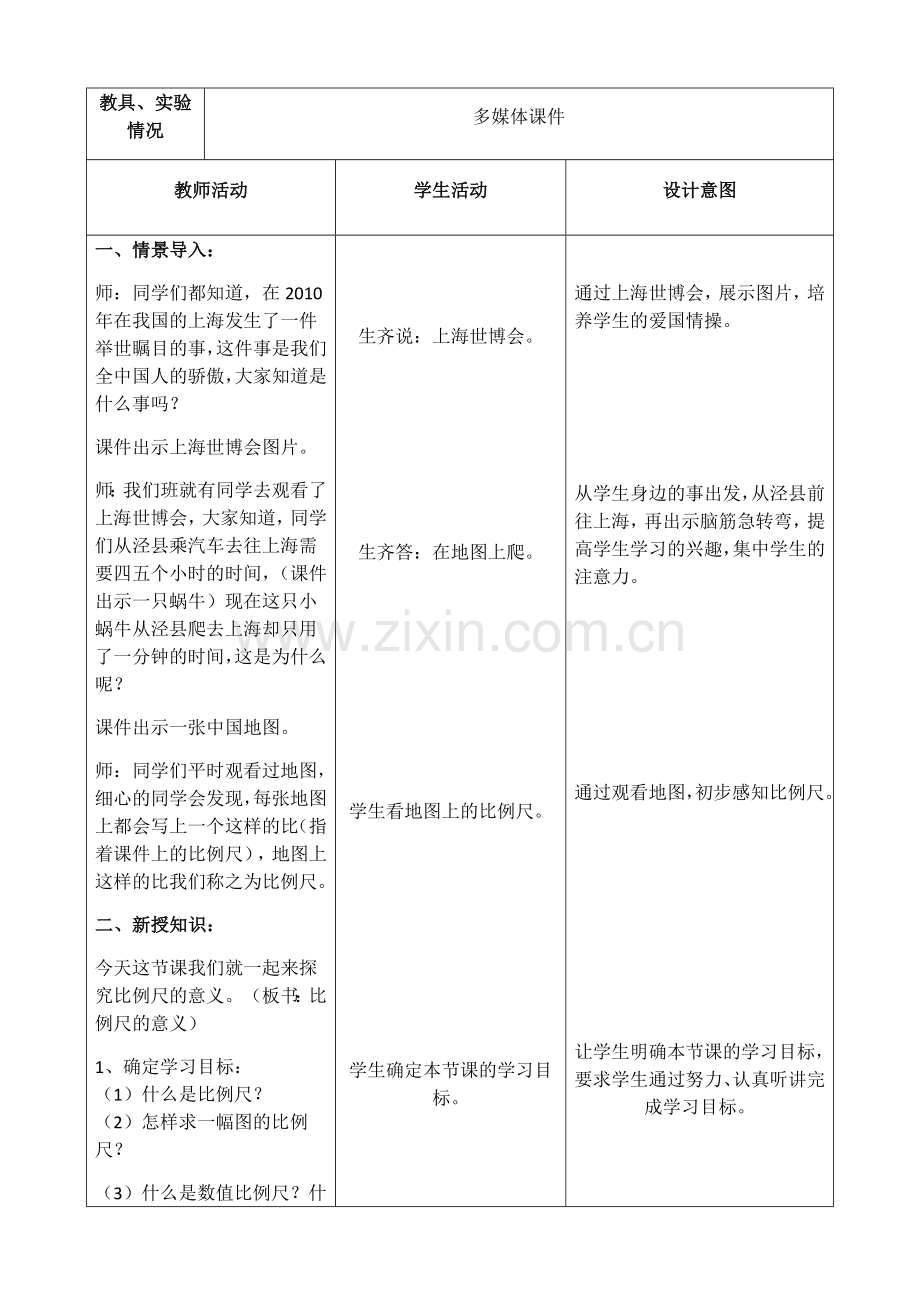 比例尺的意义教学设计-修改.doc_第2页