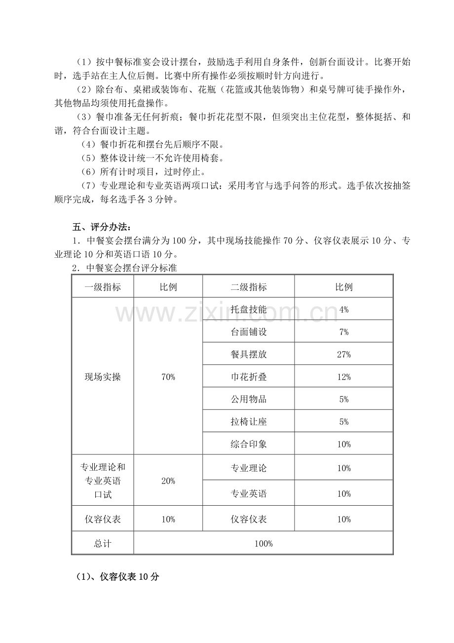 技能节比赛规程格局——项目×-×：中餐比赛规程.doc_第2页