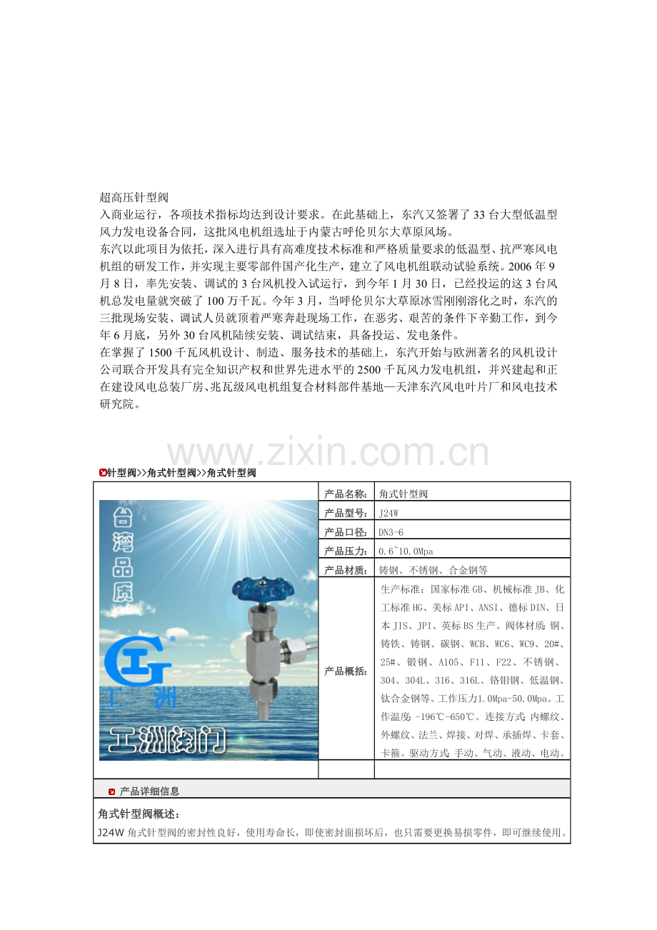 超高压针型阀.doc_第1页