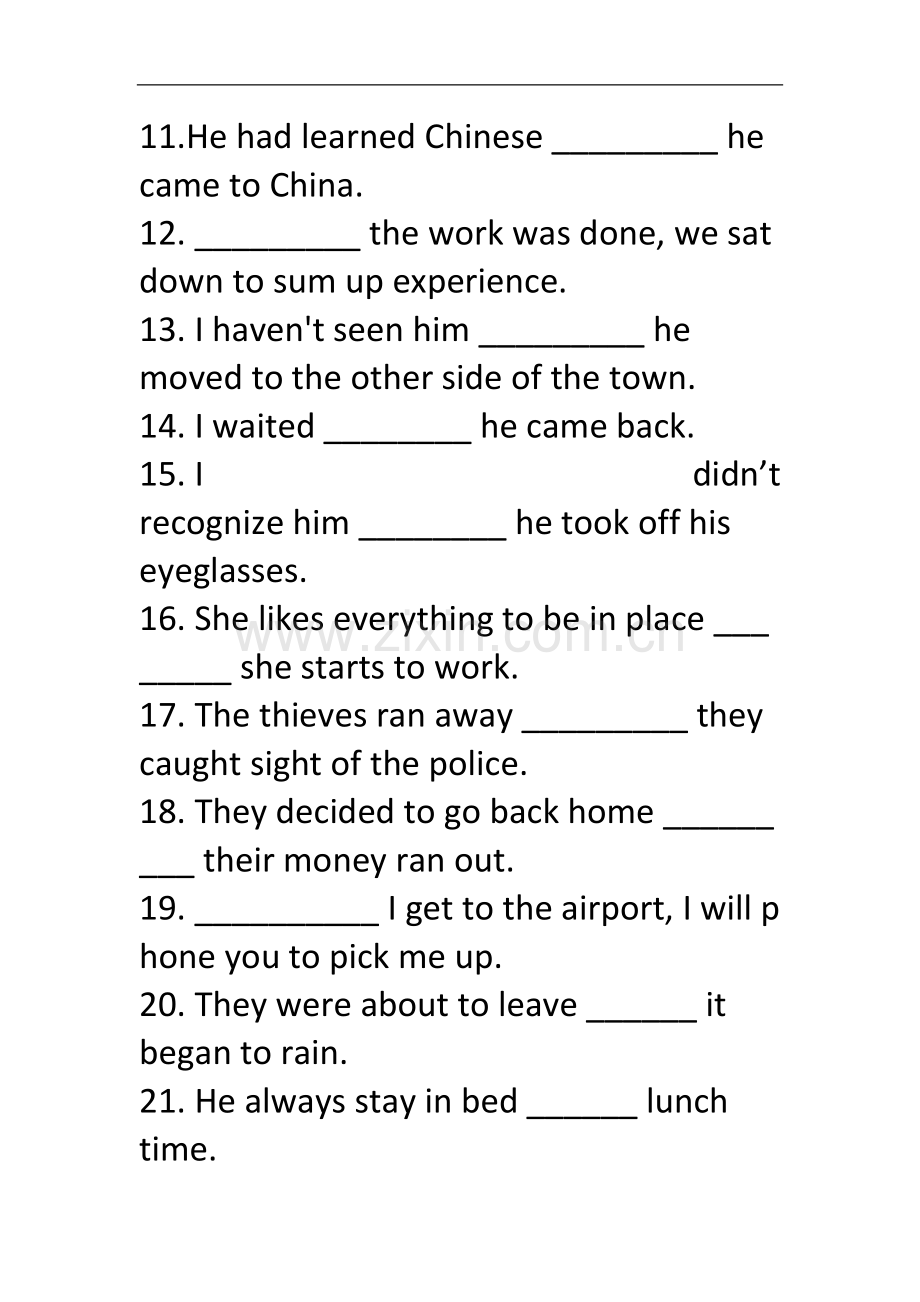 初中英语时间状语从句练习及答案.doc_第2页