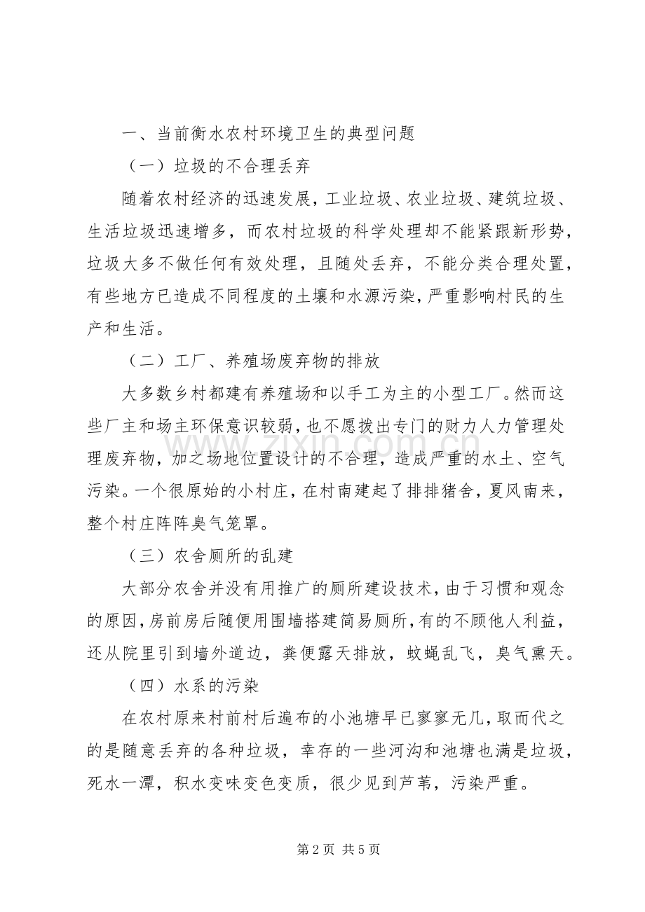 衡水农村环境卫生整治调查研究.docx_第2页