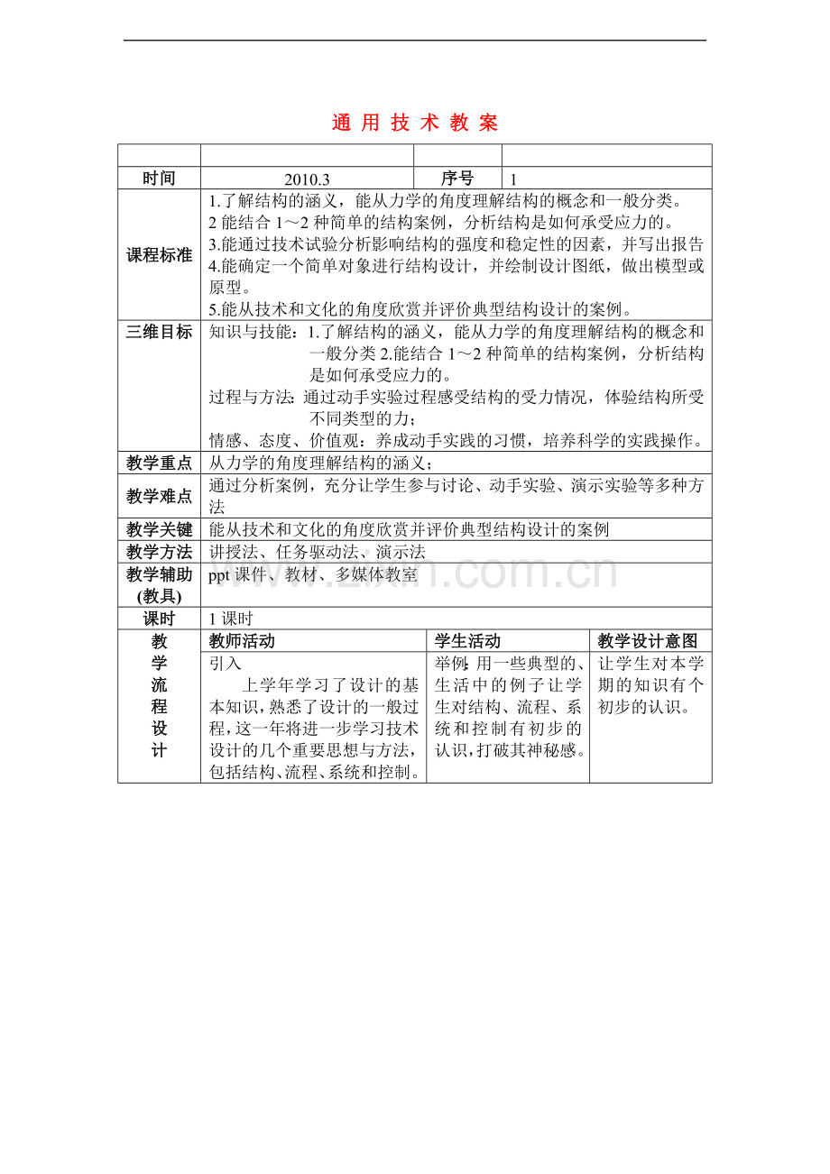 高一通用技术-教案.doc_第1页