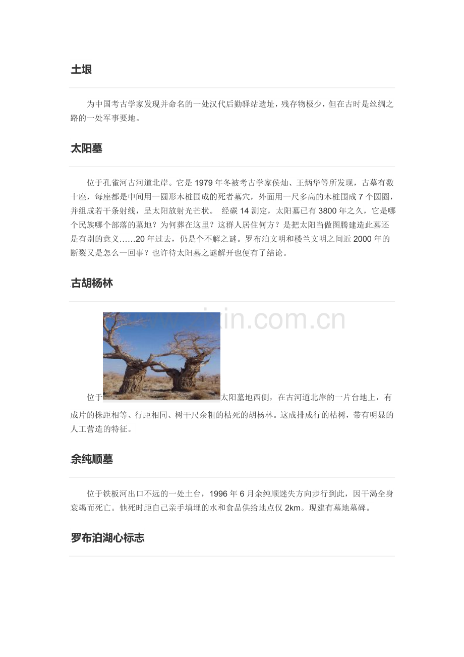 罗布泊旅游景点.docx_第2页
