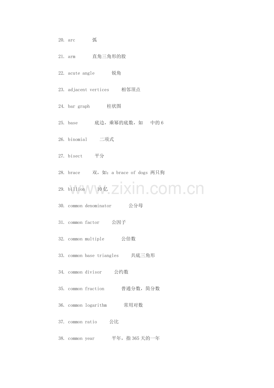 SSAT数学备考：必备词汇小结.doc_第2页