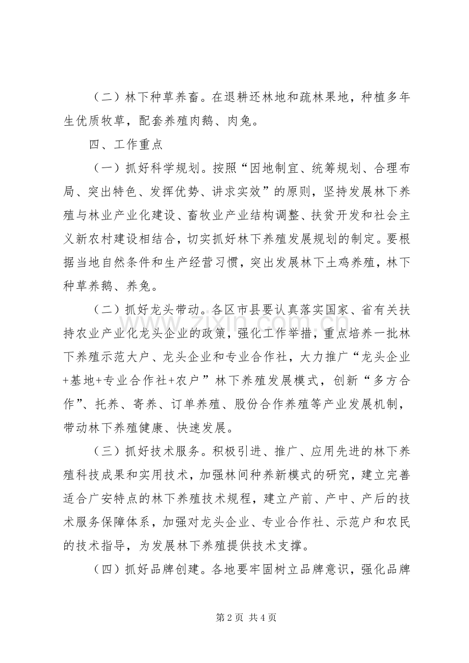 关于加快发展林下畜禽养殖的意见.docx_第2页