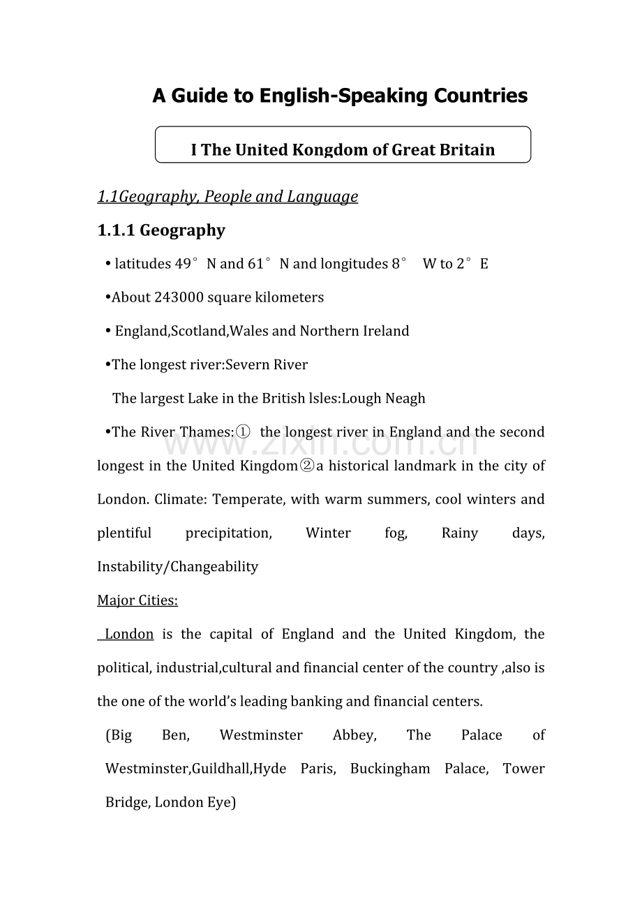 英语国家概况-课程设计.docx_第2页