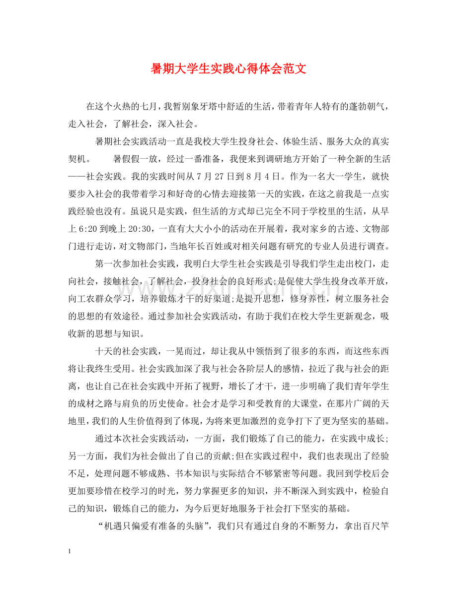 暑期大学生实践心得体会范文 .doc_第1页