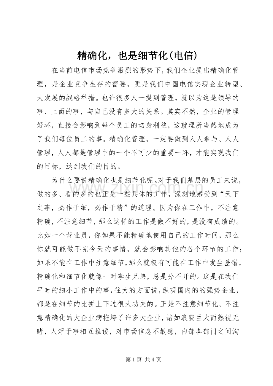 精确化也是细节化(电信).docx_第1页