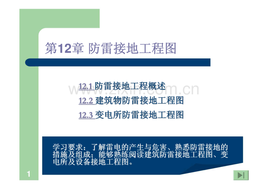 安装工程识图课件 第12章 防雷接地工程图.pdf_第1页
