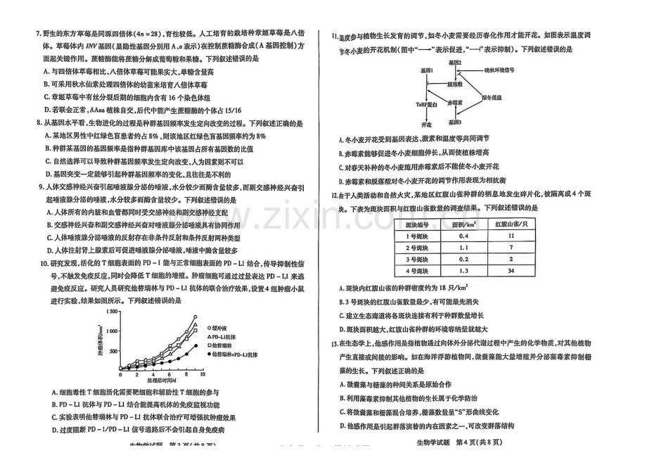 2025届河南创新发展联盟高三下学期一模生物试题（含答案）.docx_第2页