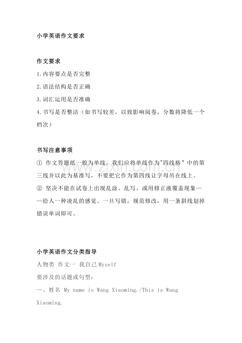 小学英语各类作文要点.docx_第1页