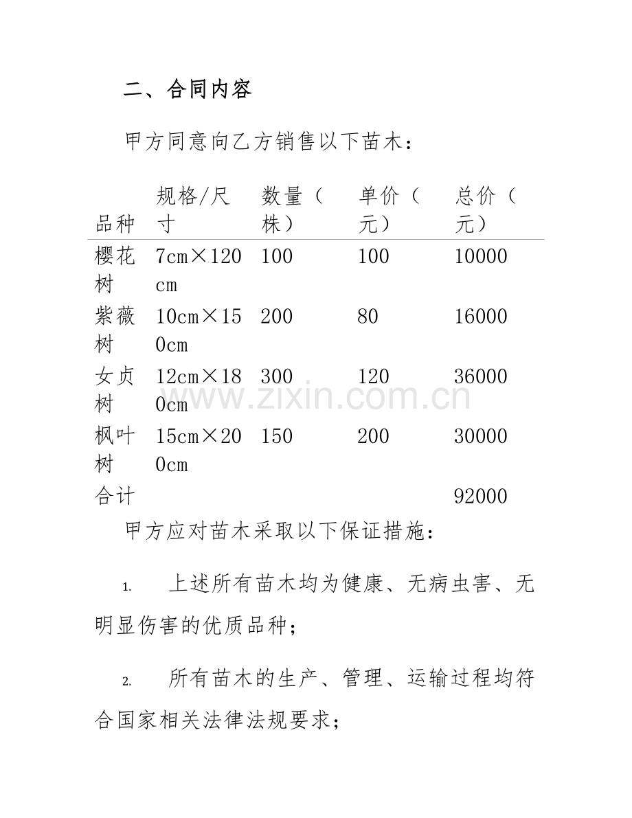 2025年版苗木采购合同.docx_第2页