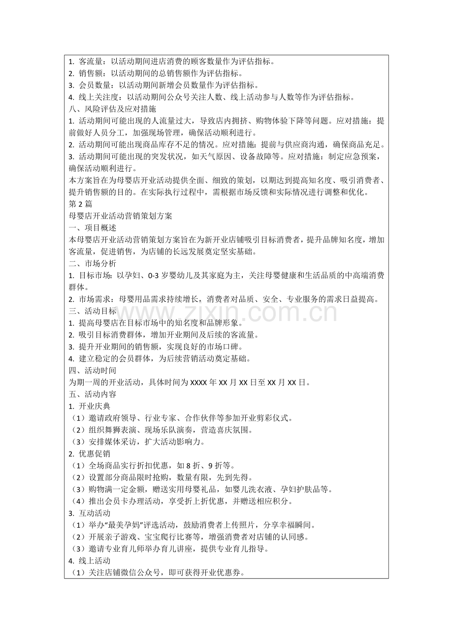 母婴店开业活动营销策划方案.docx_第2页