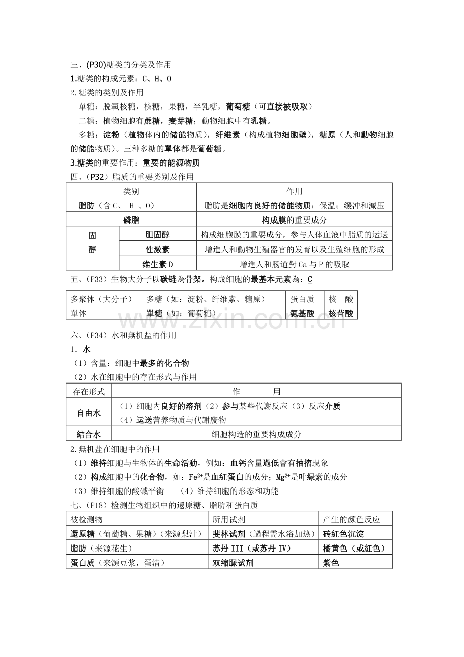 2025年福建生物会考知识点整理必修.doc_第2页