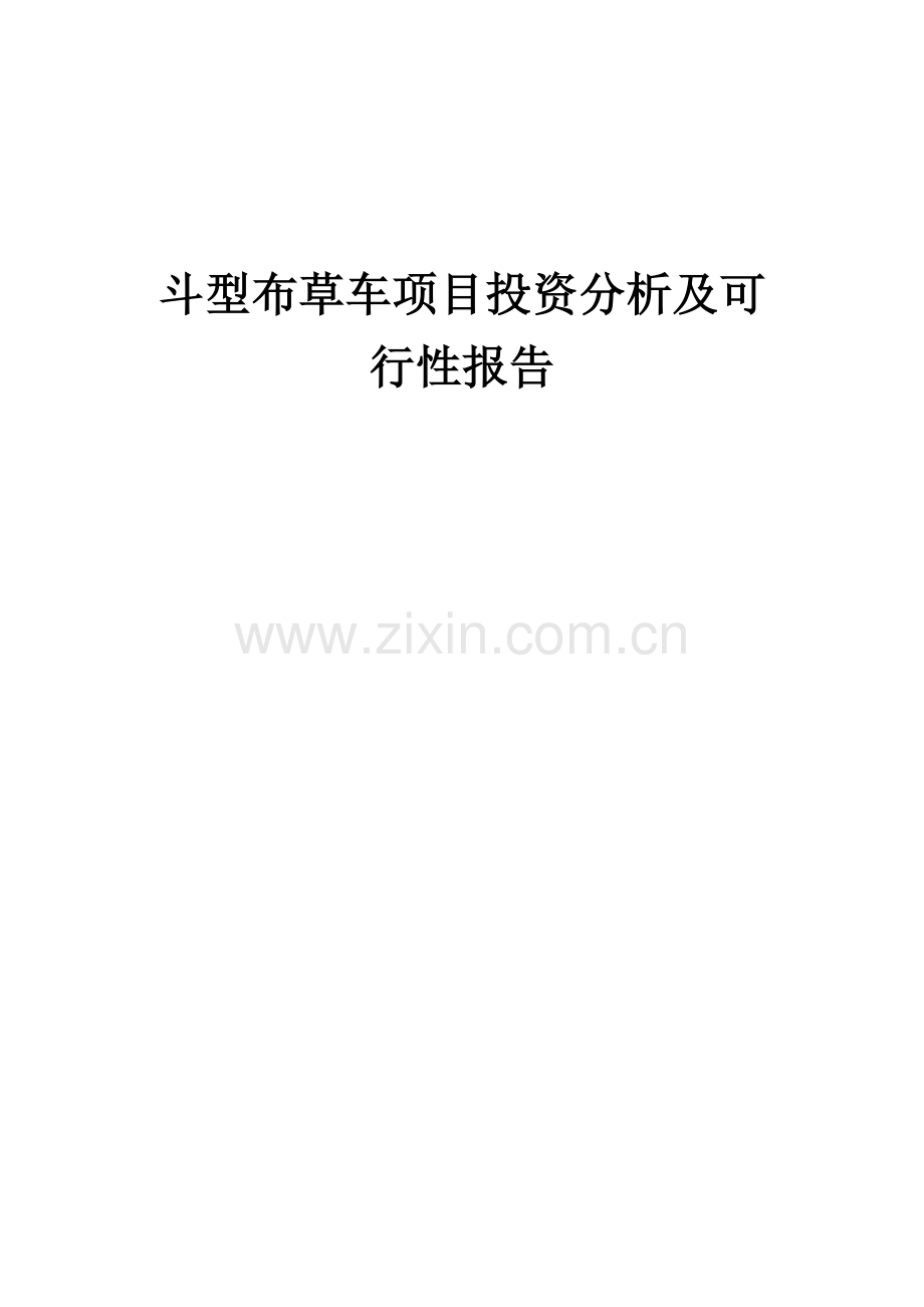 2025年斗型布草车项目投资分析及可行性报告.docx_第1页