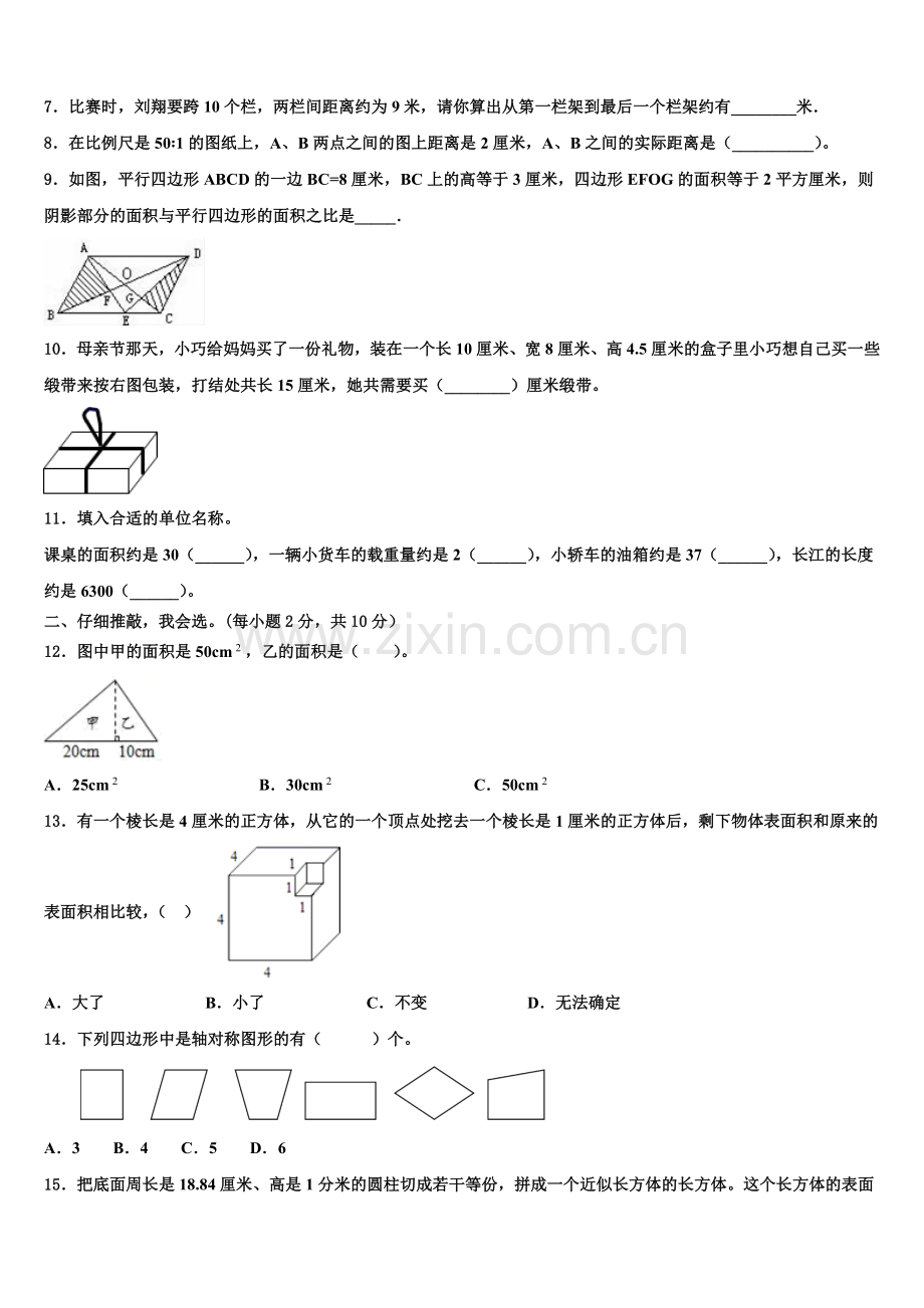 辽宁省锦州市黑山县2025届小升初全真模拟数学检测卷含解析.doc_第2页