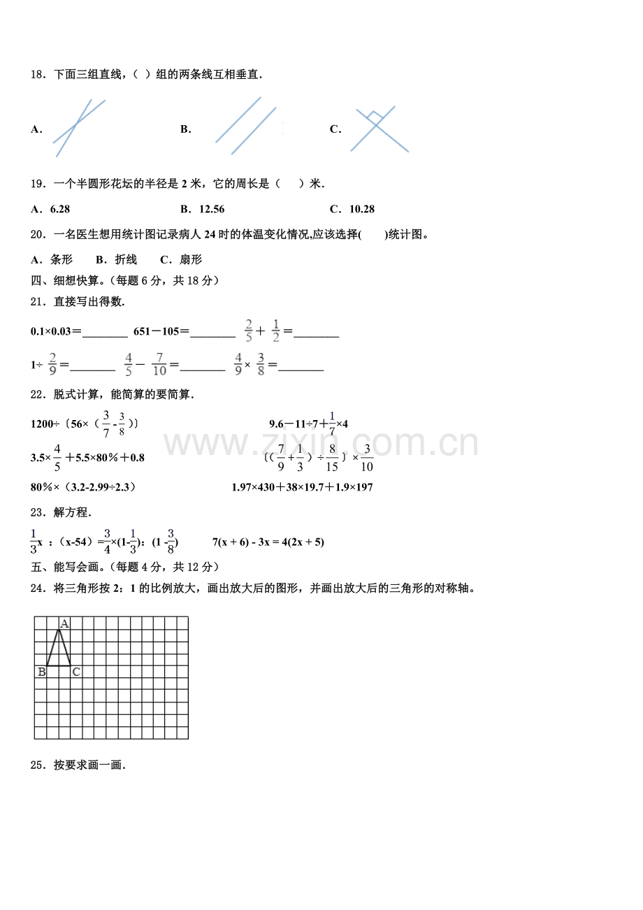 淮安市金湖县2024-2025学年小升初全真数学模拟预测卷含解析.doc_第2页