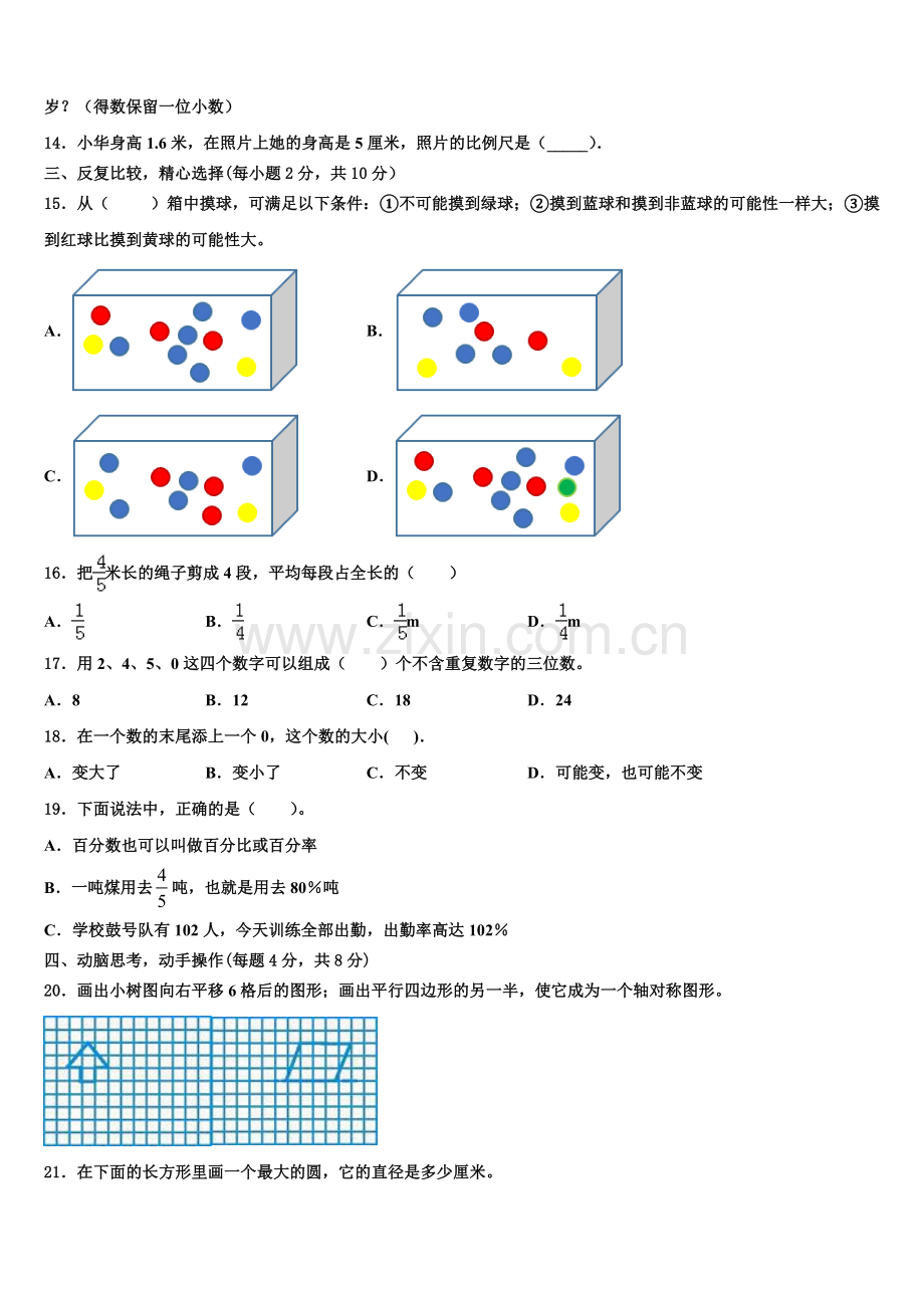 陕西省渭南市富平县2024-2025学年小升初总复习数学测试卷含解析.doc_第2页