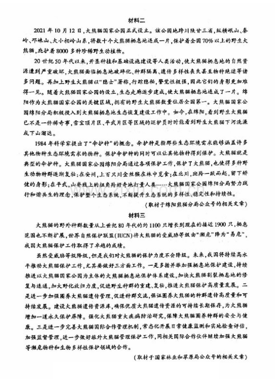 北京市朝阳区2024-2025学年高三上学期1月期末质量检测-语文试卷（含答案）.docx_第2页