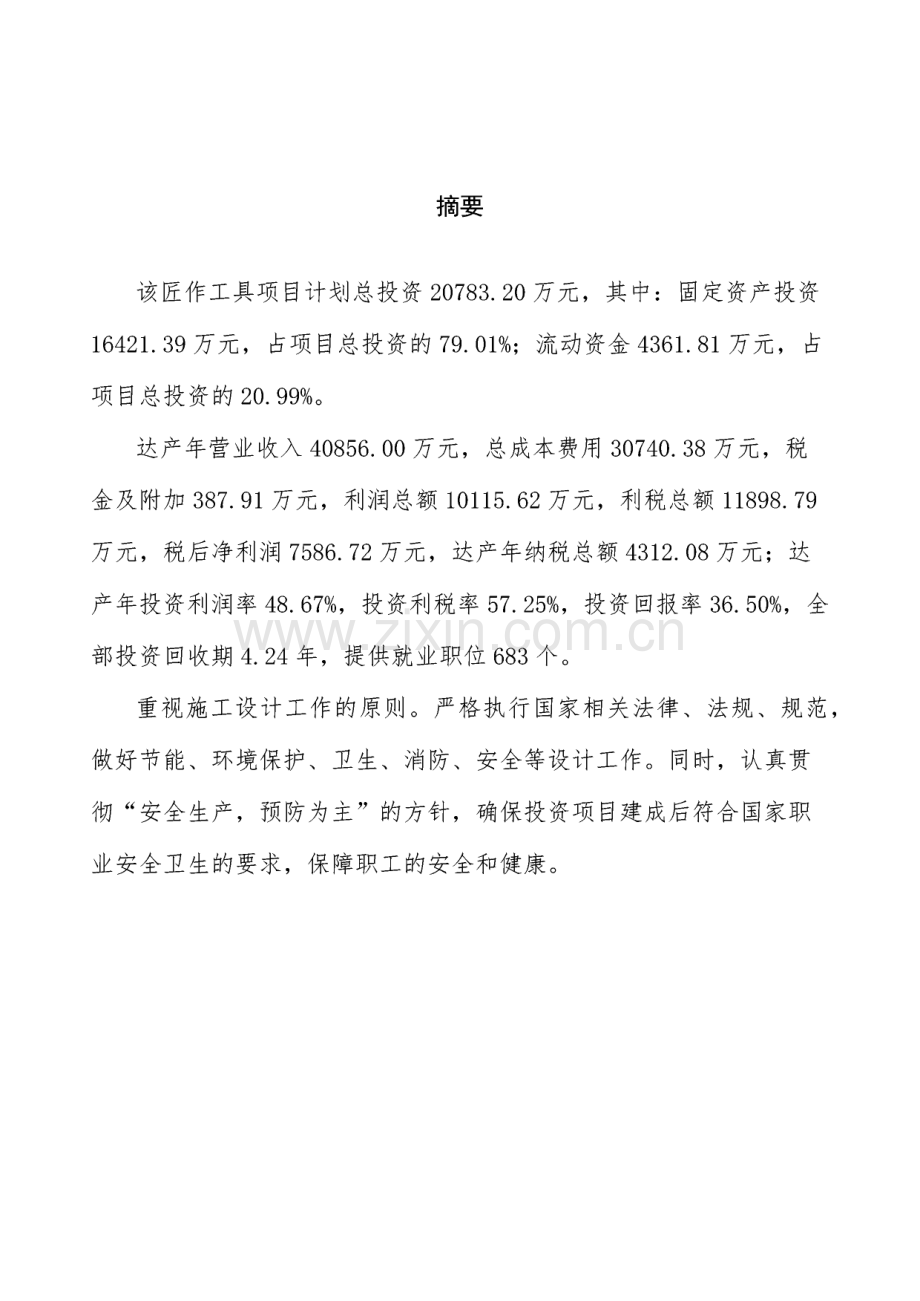 匠作工具投资项目可行性报告.pdf_第2页