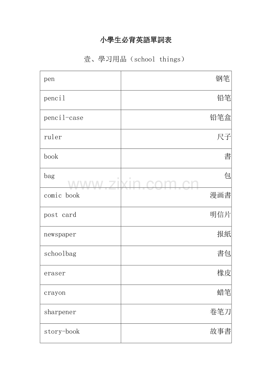 2025年小学必背英语单词精修.docx_第1页
