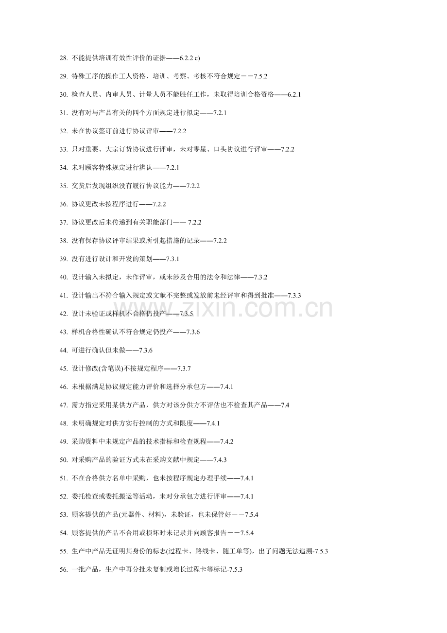 ISO体系内审不符合参考条款.doc_第2页