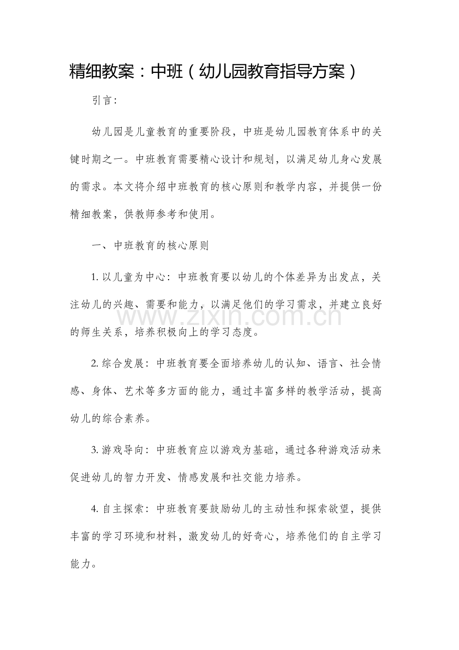 精细教案中班.docx_第1页