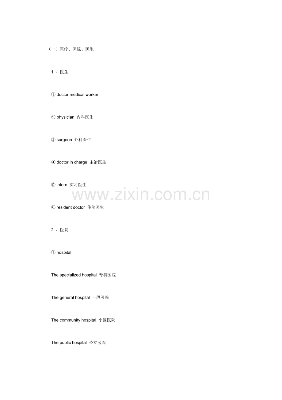 2023年医学考博英语汇总.doc_第1页