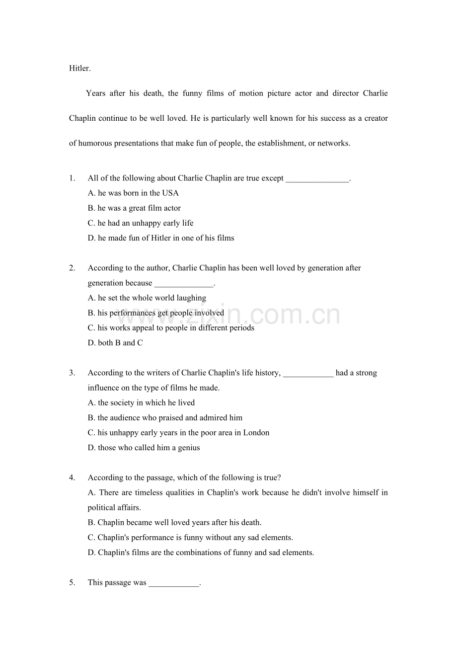 2023年大学英语二级期末考试阅读理解命题范围.doc_第2页