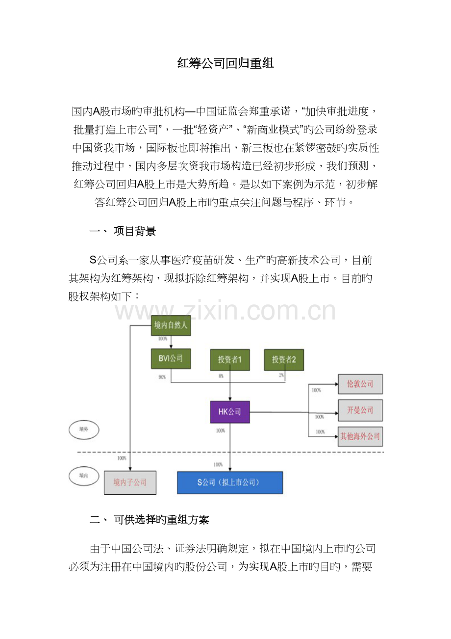 红筹公司回归重组.docx_第1页