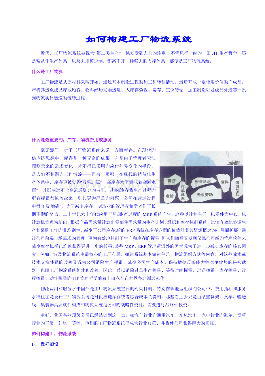 工厂物流系统的建立.doc_第1页