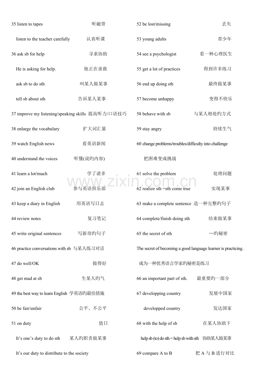 2023年人教版英语九年级重点短语归纳.doc_第2页