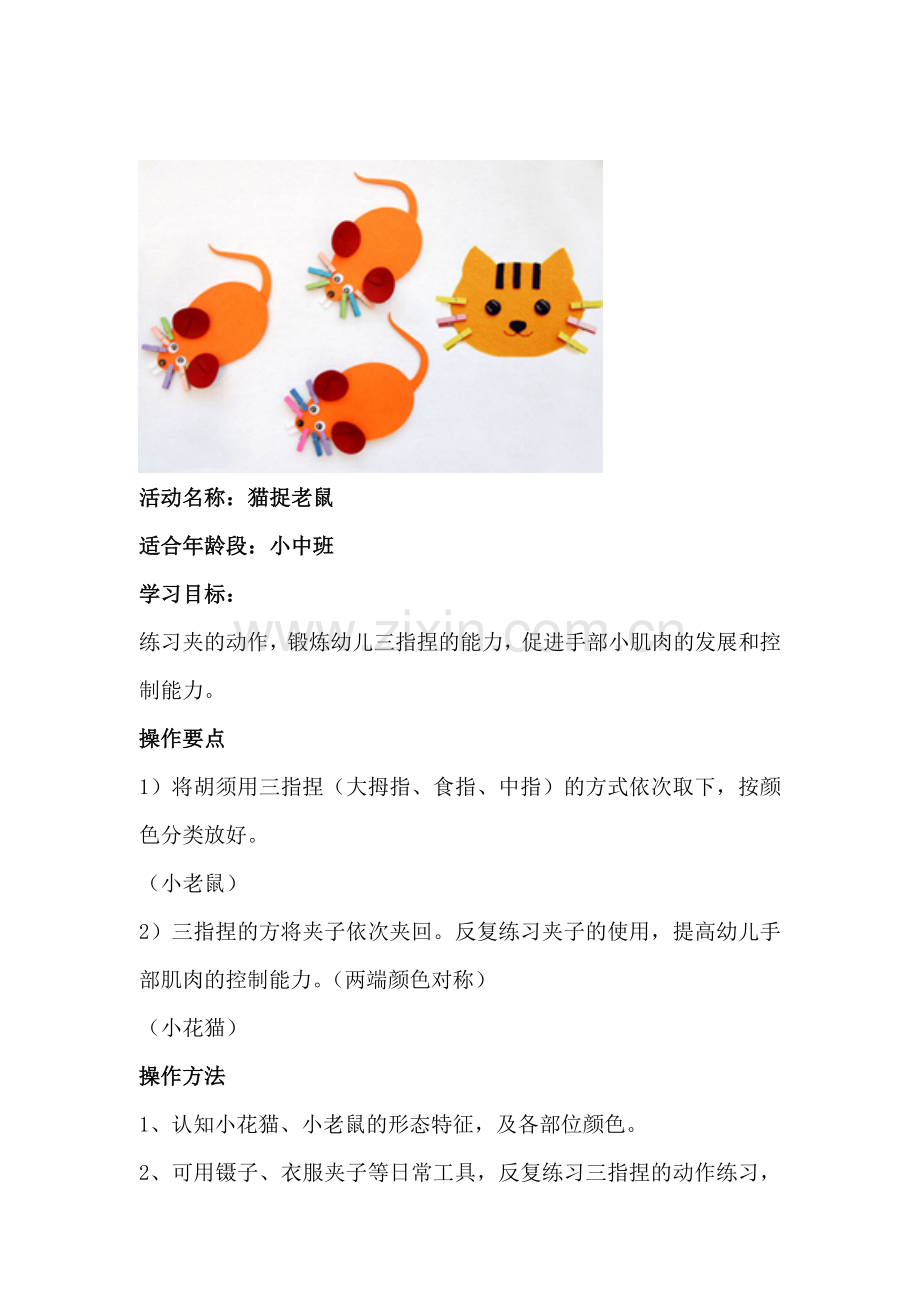 猫捉老鼠-李江红-陕师大幼儿园.doc_第1页