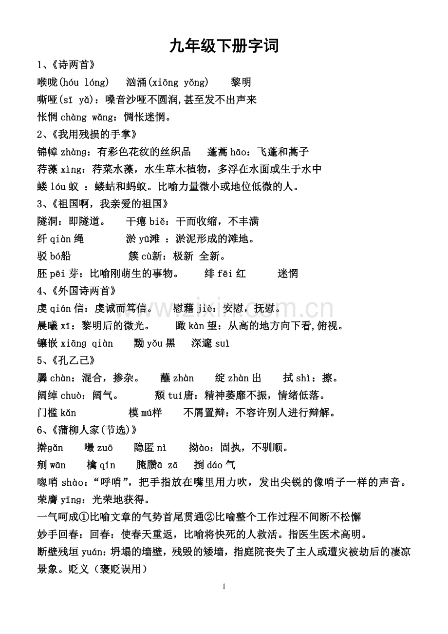 九年级下册字词.doc_第1页