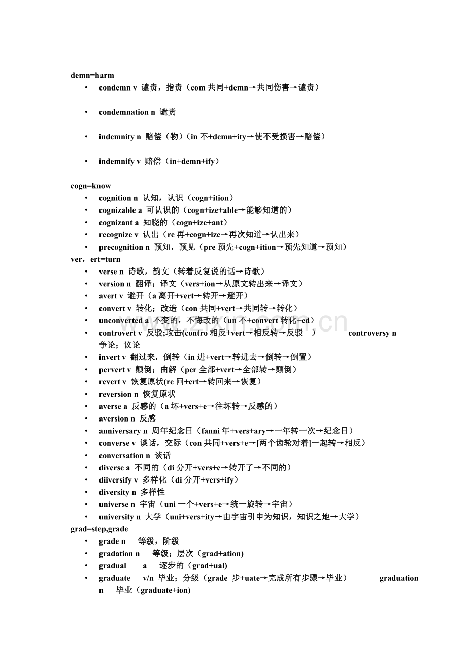 英语六级常用词根.doc_第1页