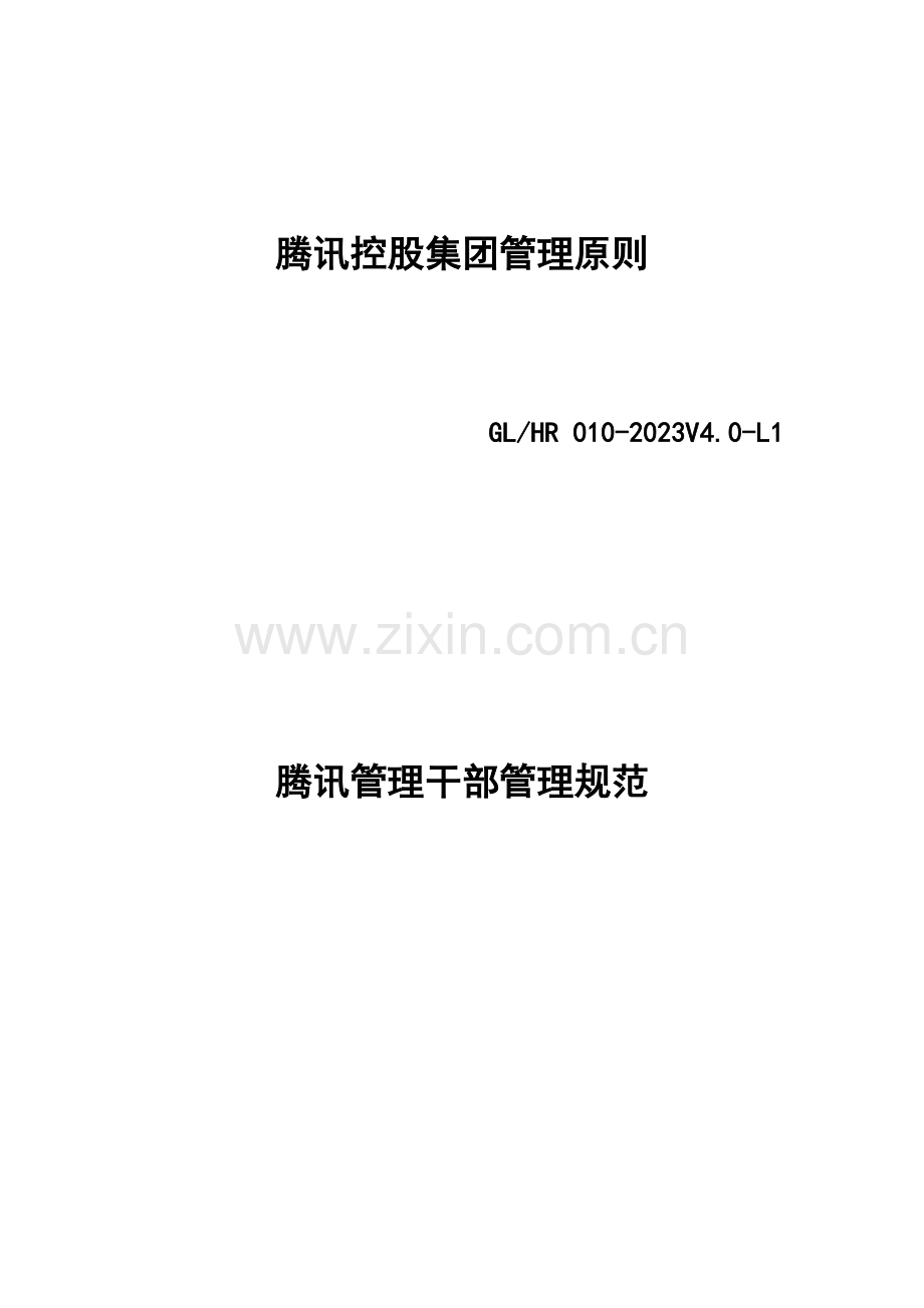 腾讯管理系统干部管理系统要求规范.doc_第1页