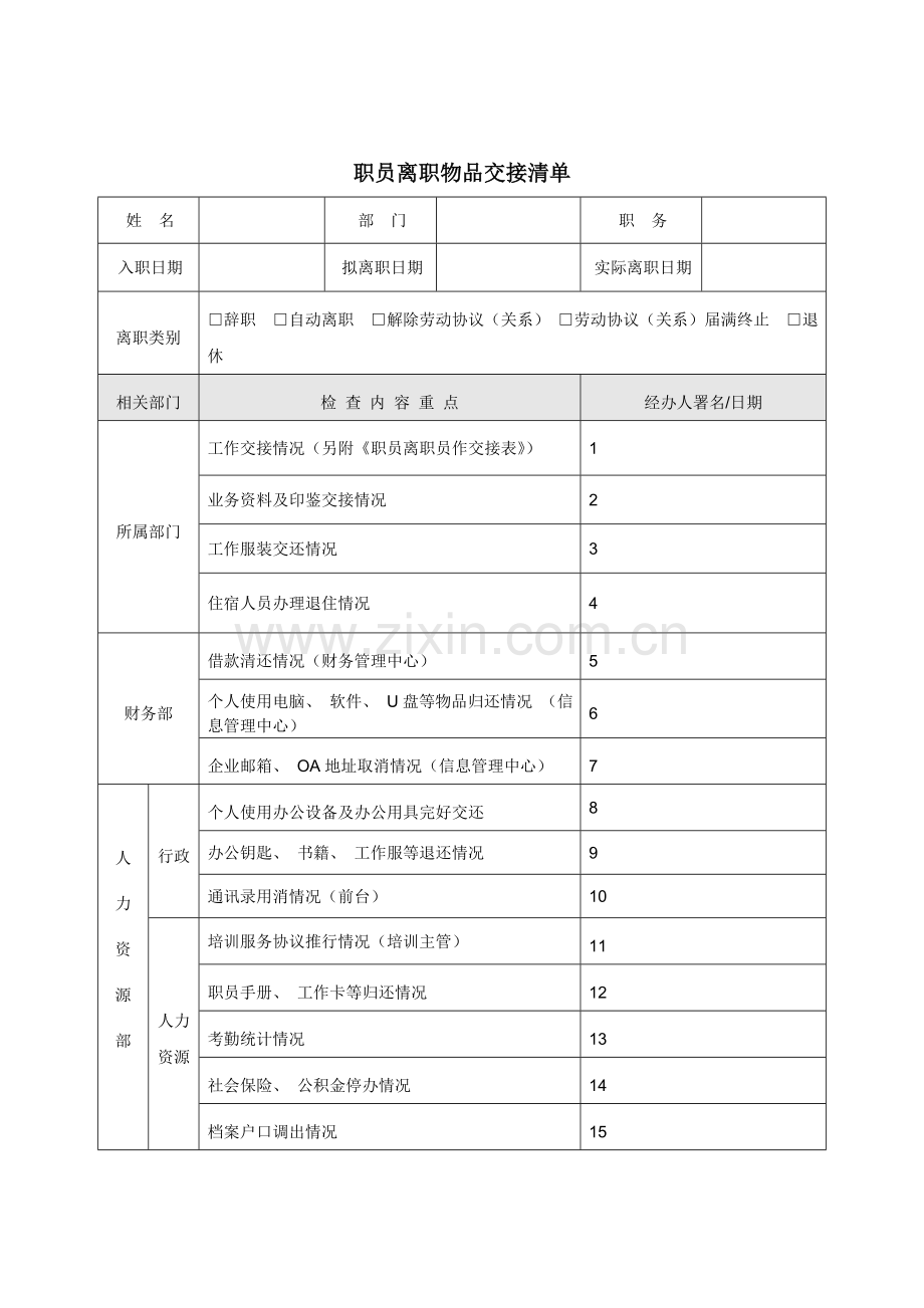 离职单表格全模板.doc_第2页
