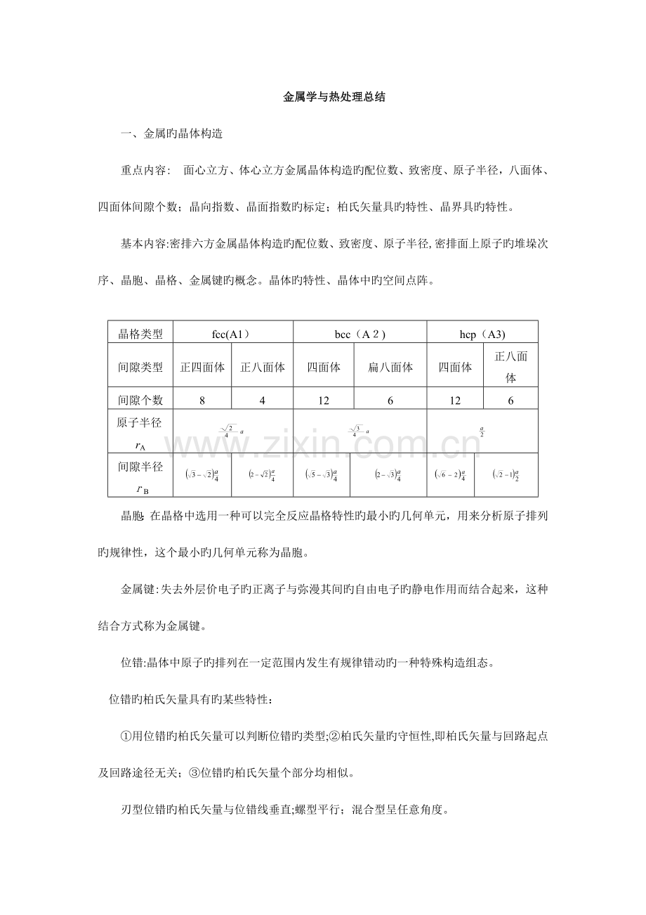 2023年材料科学基础知识点总结剖析.doc_第1页