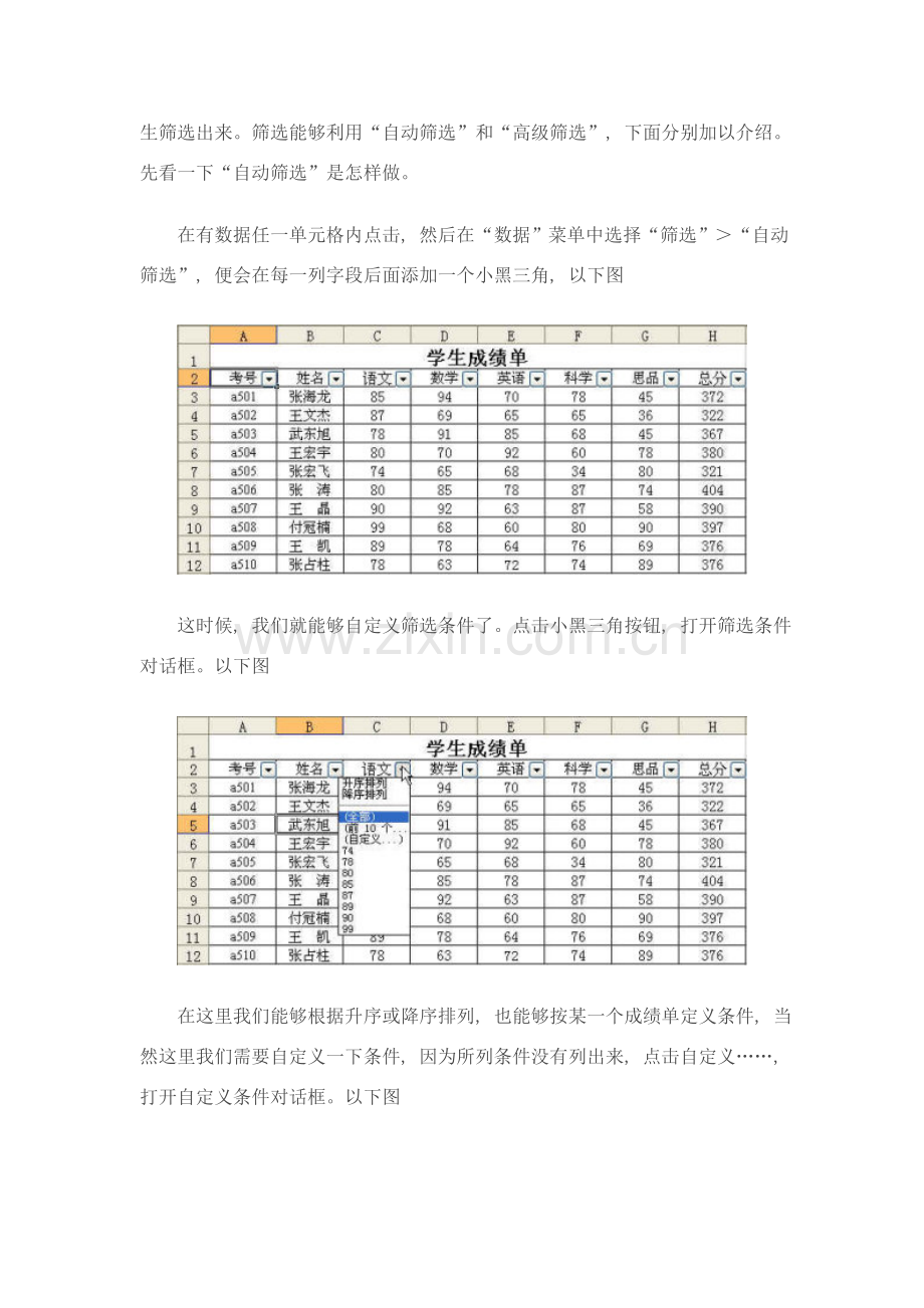 电子表格中数据的筛选模板.doc_第2页