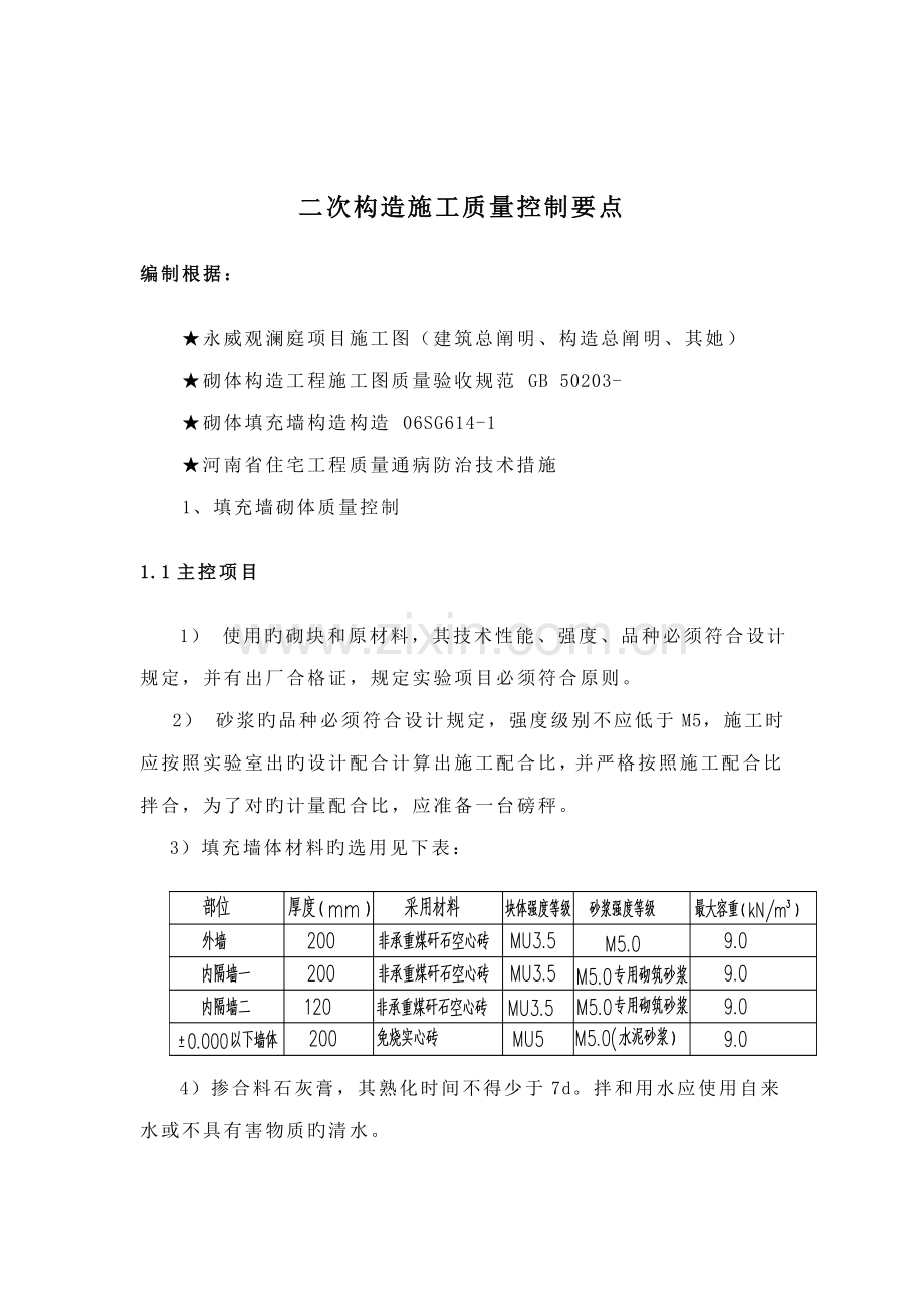 二次结构施工质量控制要点.docx_第1页