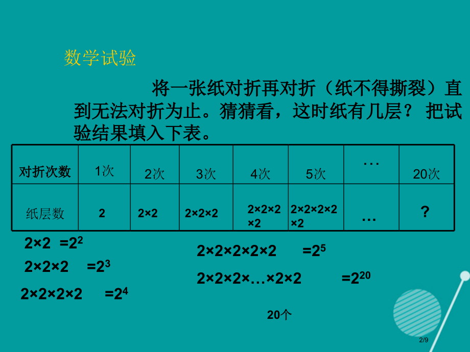 萍乡市第四中学七年级数学上册2.8有理数的乘方.pptx_第2页