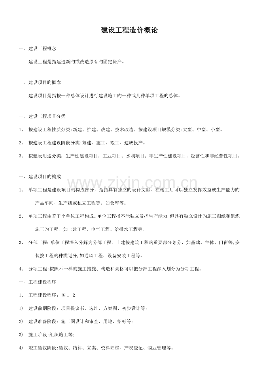 2023年江苏省造价员考试理论考点.doc_第1页