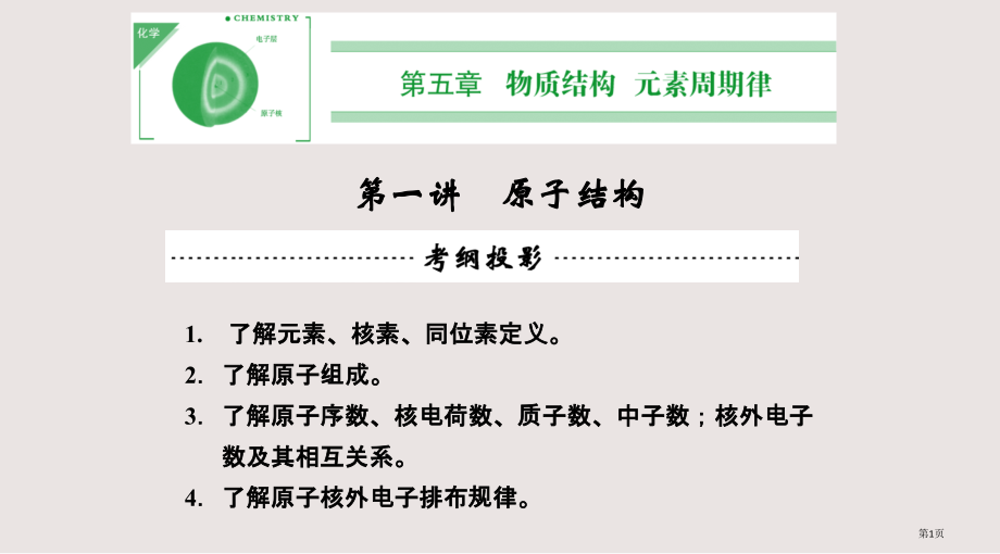 高考化学一轮复习-第一讲-原子结构.pptx_第1页